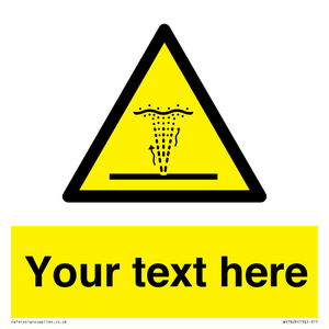 Custom warning geyser water jet